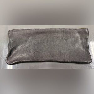 Alice Noon Black Leather Cosmetic Small Zip Bag